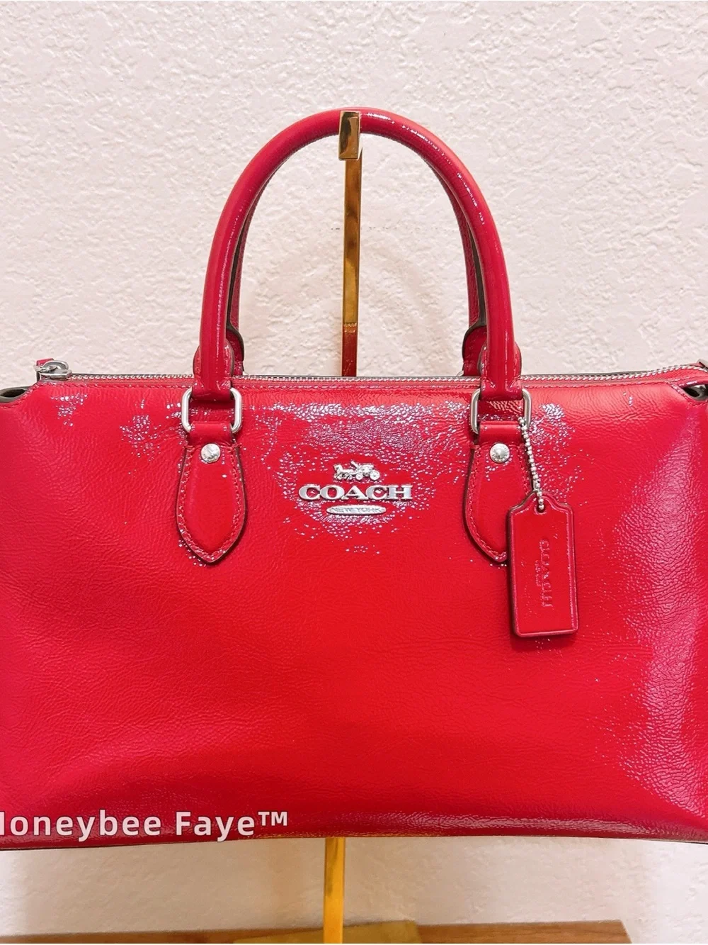 Coach satchel glossy